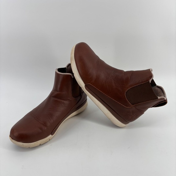 KURU Shoes - KURU Luna Ankle Boots Women 9 Brown Leather Chelsea Orthopedic